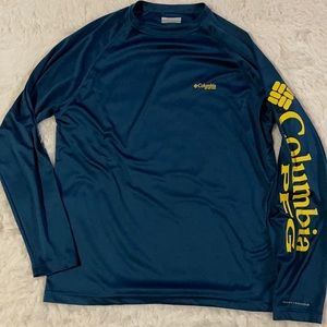 Columbia Long Sleeve Shirt Men’s Medium Navy